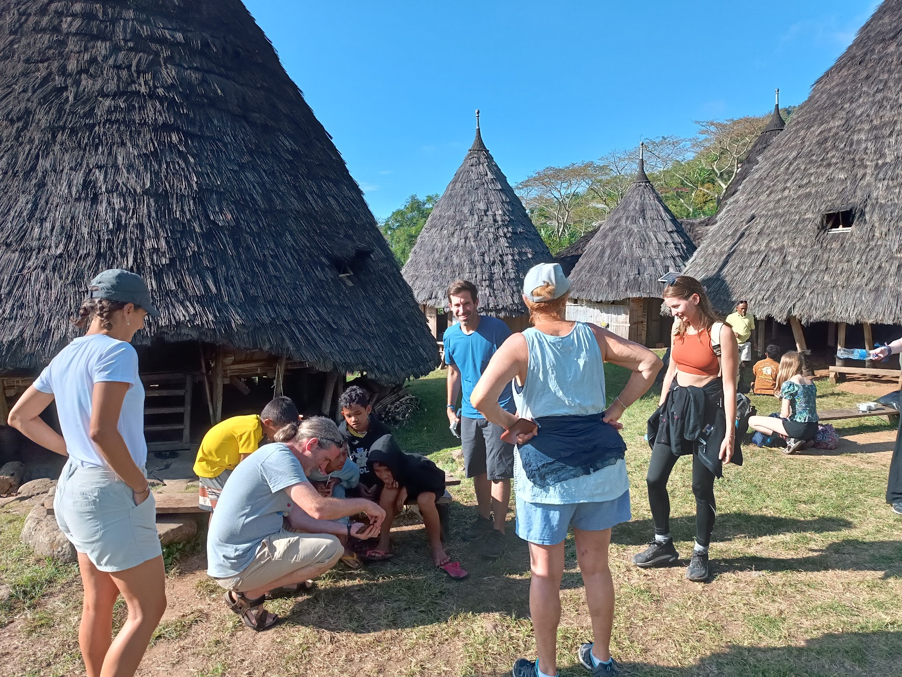 Wae Rebo traditional village with cone-shaped mbaru niang houses in the Flores highlands